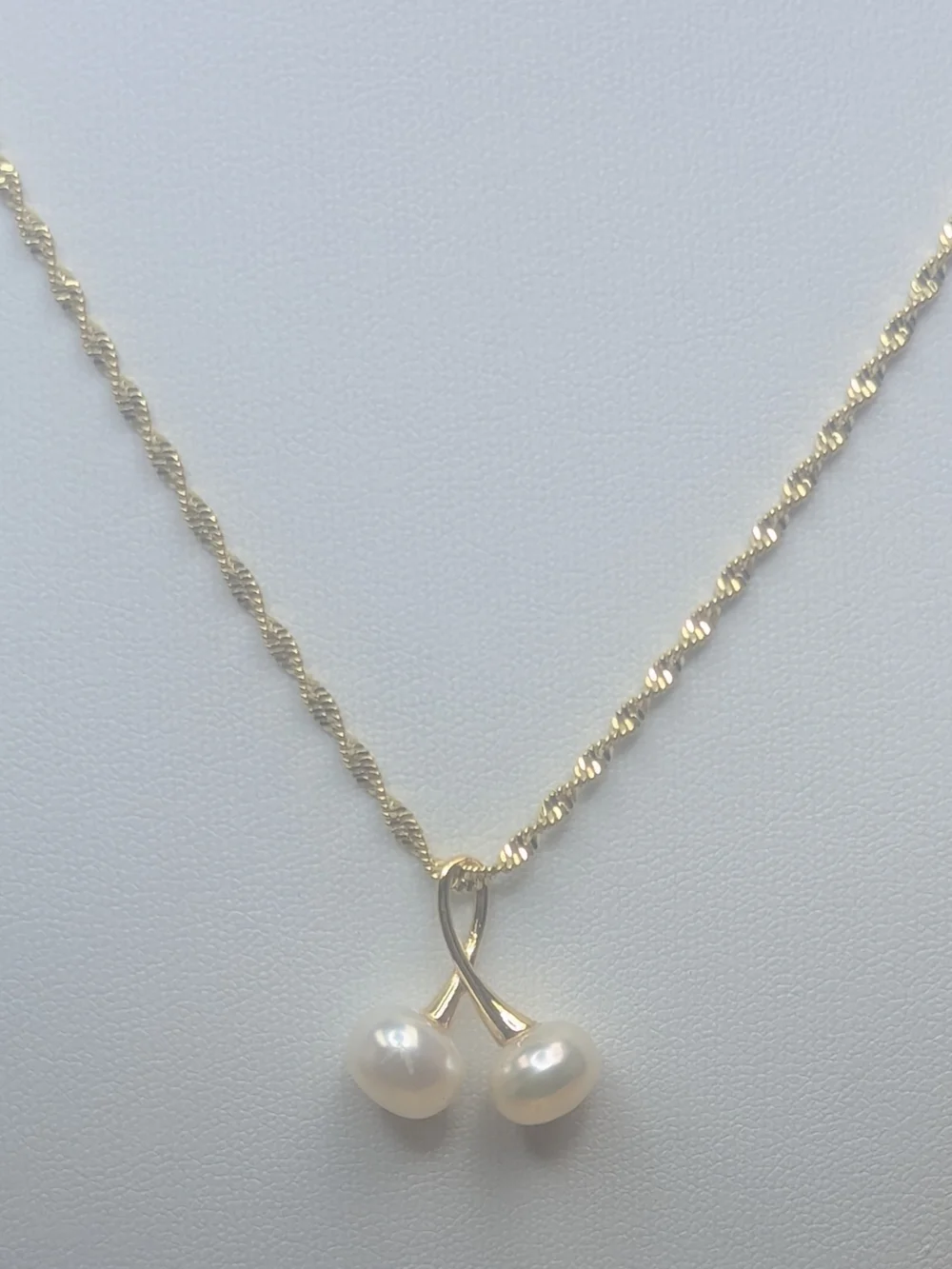 Cultured Pearl Twist Necklace 18” | 18K Gold Plated Rope Chain | June Birthstone